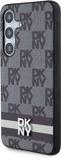 DKNY Pattern Back Cover Plastic / Piele Negru (Galaxy S24+)