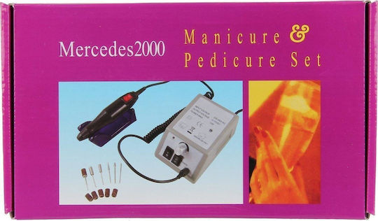 Μercedes 2000 Nail Drill Power 10W Gray with 15000 Rotations per Minute