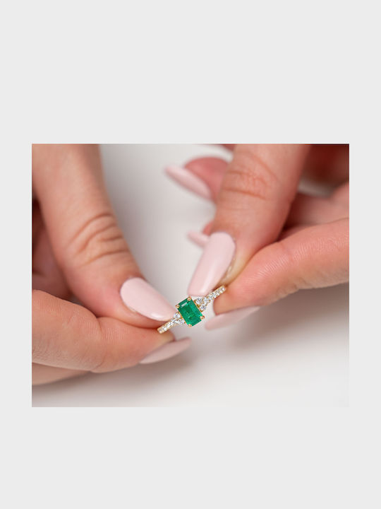 Kiriakos Gofas Damen Ring mit Diamant aus Gold 18K