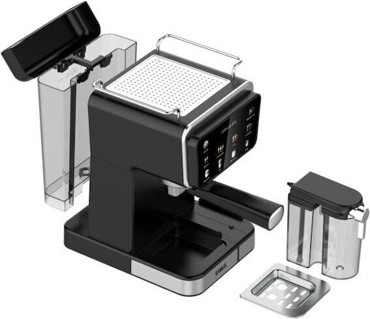 Samus Mașină de Espresso 1350W Presiune 20bar pentru Cappuccino Neagră