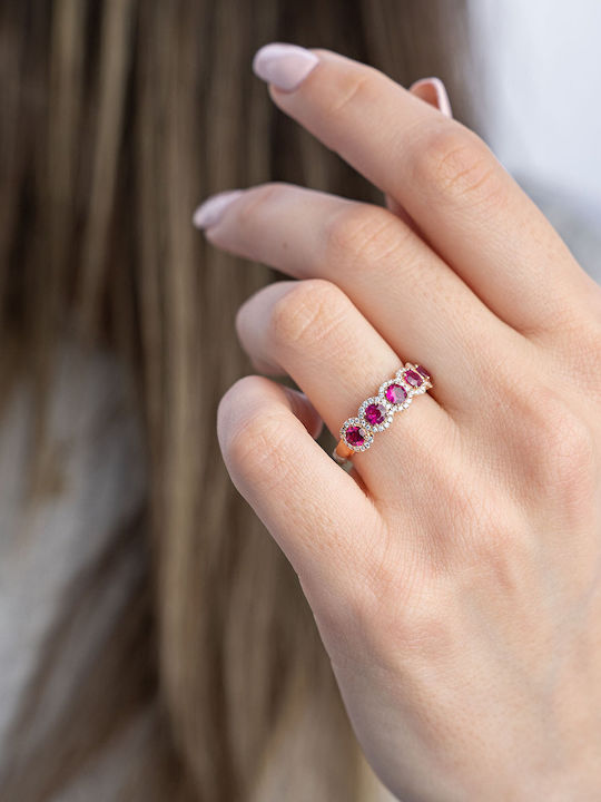 Kiriakos Gofas Damen Ring mit Diamant aus Roségold 18K