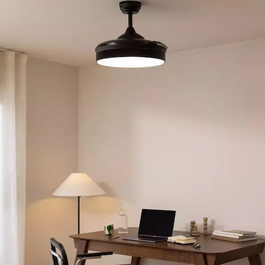 Create Ανεμιστήρας Οροφής 108cm με Φως Μαύρος