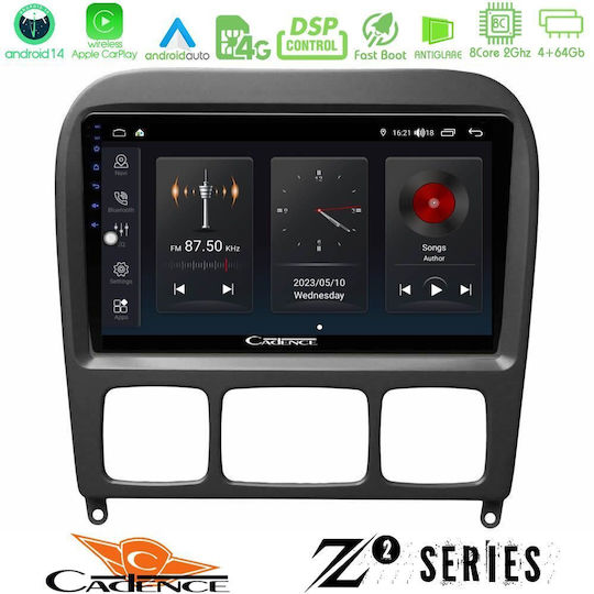 Bizzar Ηχοσύστημα Αυτοκινήτου για Mercedes-Benz S Class 1999-2004 (Bluetooth/USB/WiFi/GPS/Apple-Carplay/Android-Auto) με Οθόνη Αφής 9"