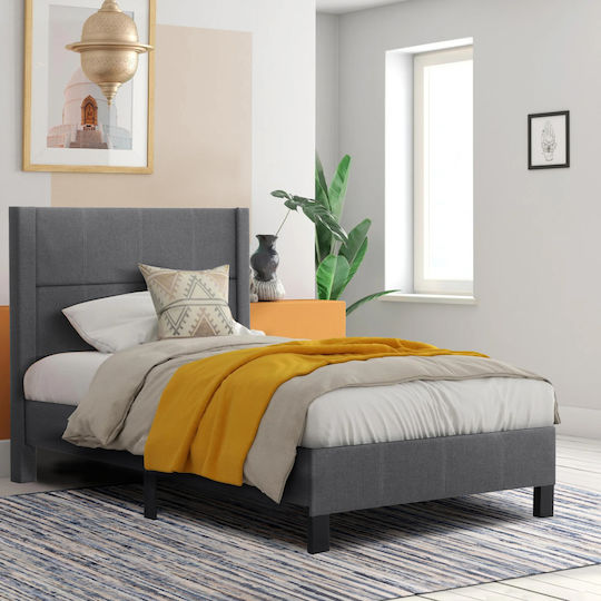 Trillop Κρεβάτι Ημίδιπλο με Στρώμα 120x200cm Γκρι Trillop Κρεβάτι Ημίδιπλο με Στρώμα 120x200cm Γκρι