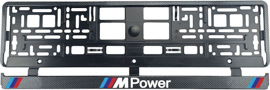 Set 2 Stück Carbon Nummernschildrahmen für BMW M Power