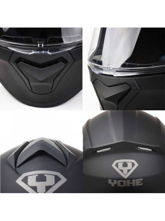 Yohe 935 SV G24 White/Black/Grey Matt Motorcycle Helmet Flip-Up ECE 22.06 1600gr with Sunvisor