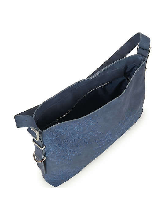 Dunkelblaue Damen-Schultertasche