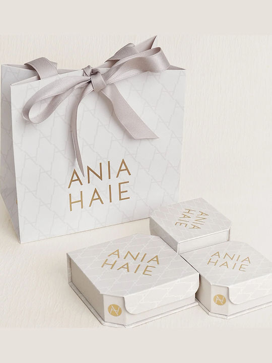Ania Haie Σκουλαρίκια Καρφωτά από Ασήμι Επιχρυσωμένα με Πέτρες