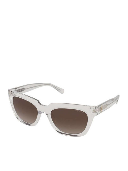 Guess Ochelari de soare Transparent cu Cadru & Maro Lentilă