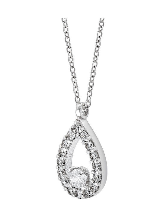 Kiriakos Gofas Charm Solitärring aus Weißgold 14K