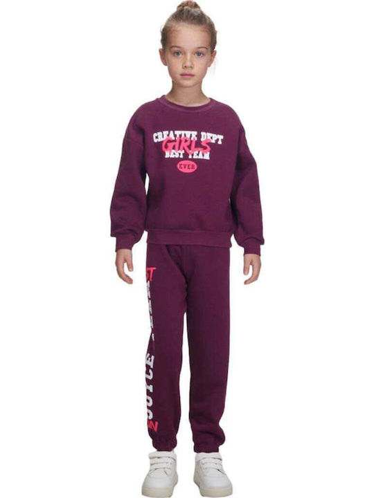 Kids Sweatpants Set Black 2pcs Creative Girls