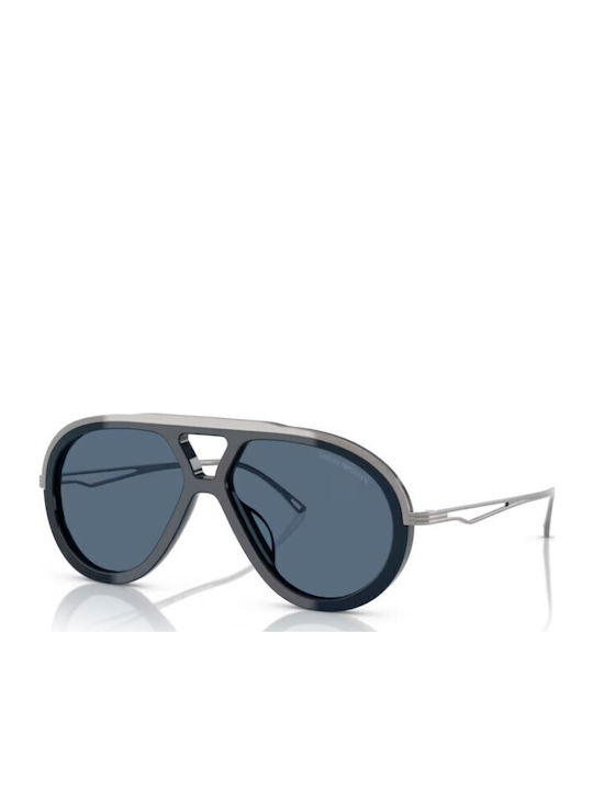 Emporio Armani Men's Sunglasses with Gray Frame and Blue Lens EA4242U 621380