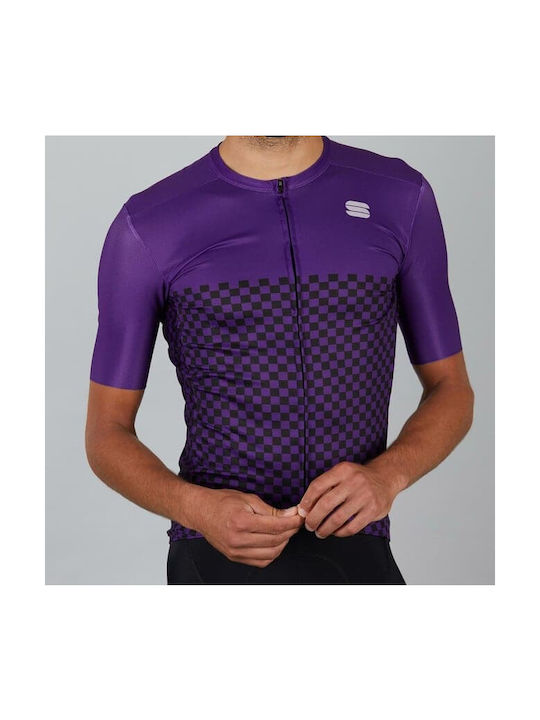 Sportful Checkmate Kurze Ärmel Radtrikot Lila