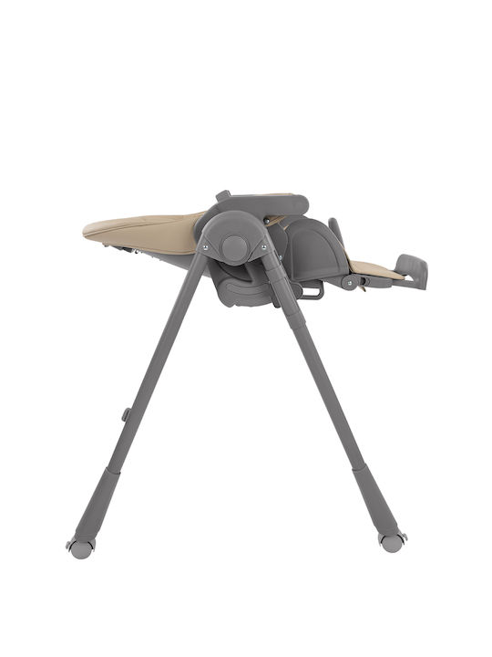 Kikka Boo Pastello 2 Foldable Baby Highchair with Adjustable Height Beige