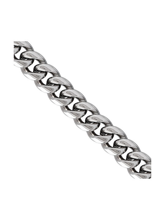 Kiriakos Gofas Chain Neck made of Steel Wide Thickness 10.4mm and Length 60cm