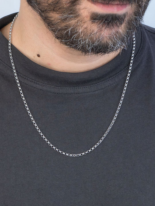 Kiriakos Gofas Silver Chain Neck Thin Thickness 3.25mm