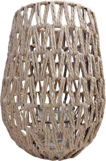 keleman Φαναράκι Σχοινί Καφέ 28x28x33εκ. keleman Φαναράκι Σχοινί Καφέ 28x28x33εκ.