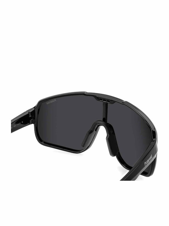 Polaroid Mask Kids Sunglasses with Polarized Lens Black for 7-11 Years