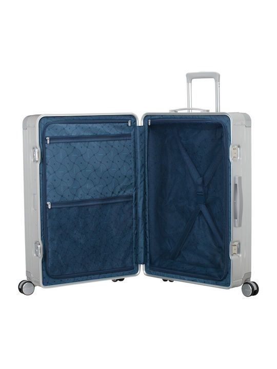 American Tourister SoundBox Голям Куфар За Пътуване Твърд Сребрист С 4 Колела