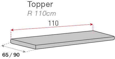 Sofazip Topper Husă Elastică Canapea cu trei locuri Ivory 65x180cm 1buc