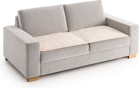 Sofazip Topper Ελαστικό Κάλυμμα Τριθέσιου Καναπέ Beige 65x180cm