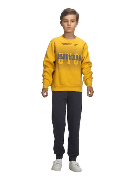 Kids Sweatpants Set Yellow 2pcs