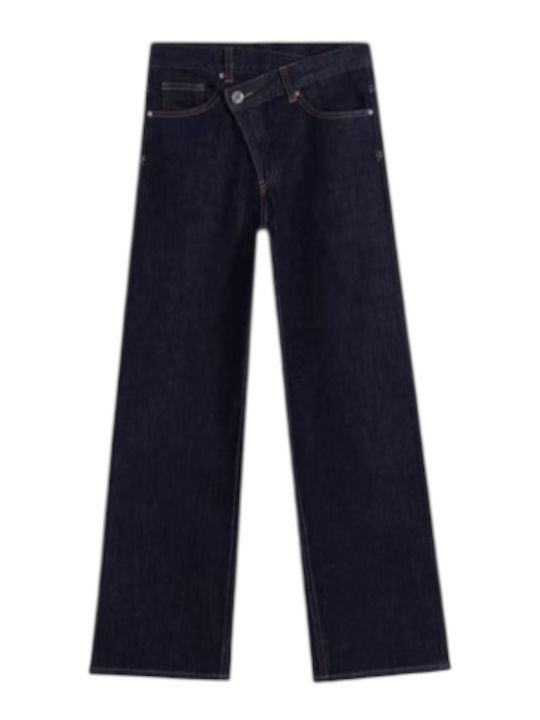 Miss Bonbon High Waist Women's Jean Trousers in Straight Line