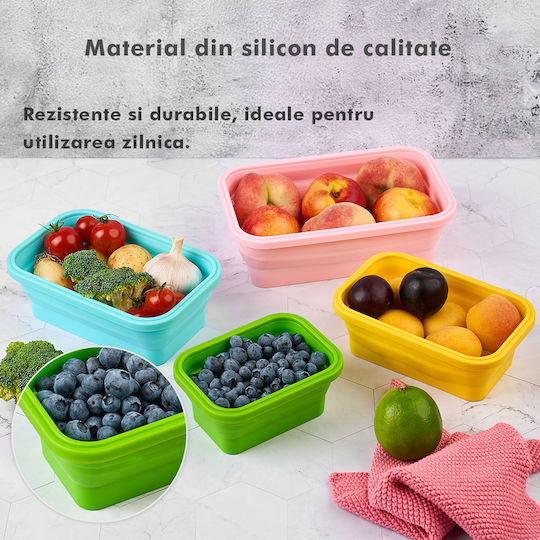 Lunchbox Silikon Mehrfarbig Geeignet für die Mikrowelle 4Stück