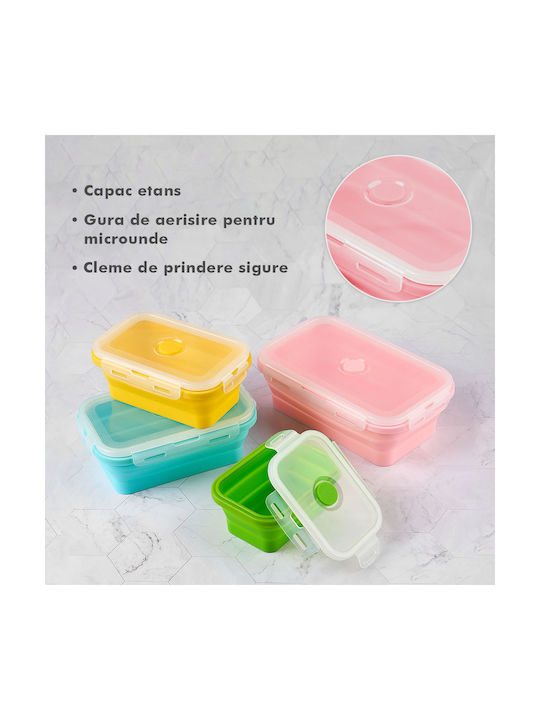 Lunchbox Silikon Mehrfarbig Geeignet für die Mikrowelle 4Stück