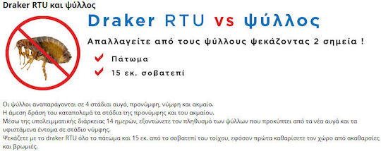 Gemma Draker Rtu Υγρό για Κατσαρίδες / Ακάρεα / Κοριούς / Κουνούπια / Μυρμήγκια / Μύγες / Ψύλλους 1000ml Χωρίς Άρωμα