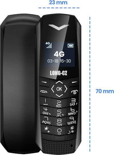 Avizar Long CZ S60 Single SIM (1GB/64GB) Mobile with Buttons Black
