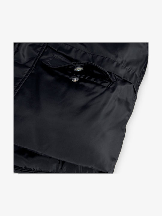 Kids' Coat with Hood Black