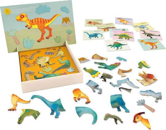 HappiHobbi Jucărie Magnetică De Construcție Dinozauri Pentru Copii 4+ Ani