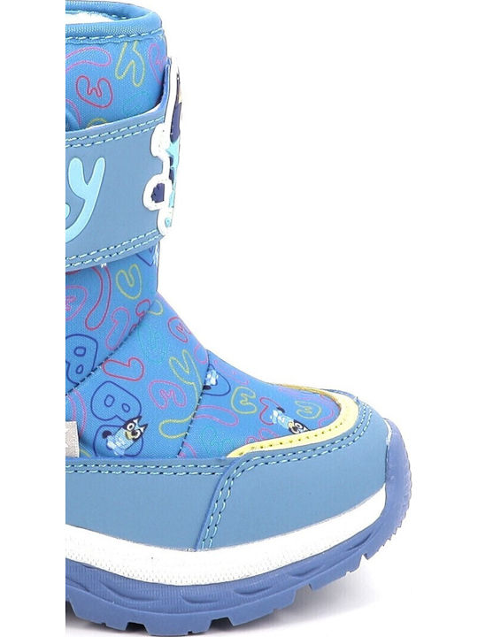 Kids Snow Boots with Velcro Blue
