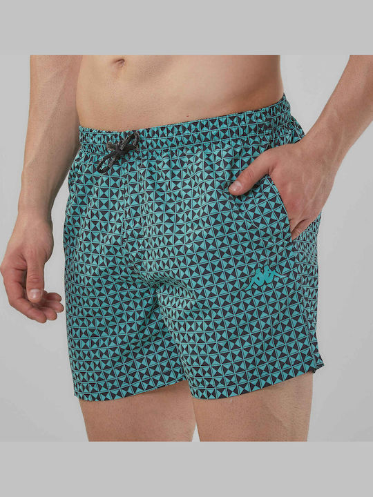 Gisbert Herren Badebekleidung Shorts Green mit Mustern