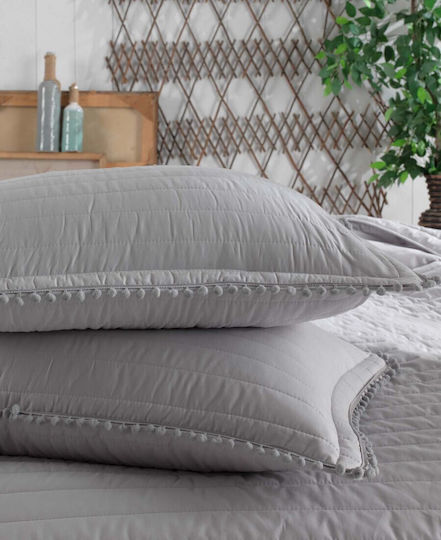 Clasy Home Κουβερλί Σετ Υπέρδιπλο Gray 240x260cm 3τμχ
