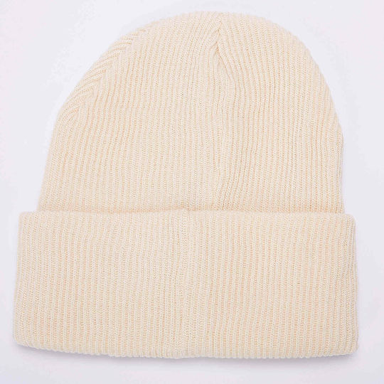 Guya Beanie Unisex Σκούφος Πλεκτός σε Μπεζ χρώμα