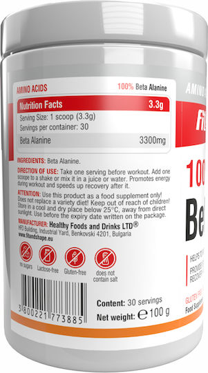 Fit & Shape Beta Alanine 100gr