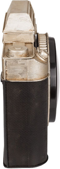Out Blue Metallic Wall Key Hook Vintage Camera Shape 6 Hooks Clock 23x8.5x29cm 144379