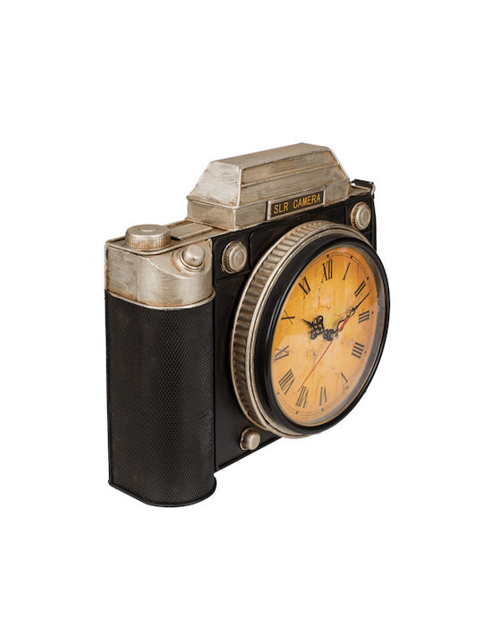 Blau Metallische Schlüsselbox Wand Vintage Kamera 6 Haken Uhr 23x8,5x29cm 144379