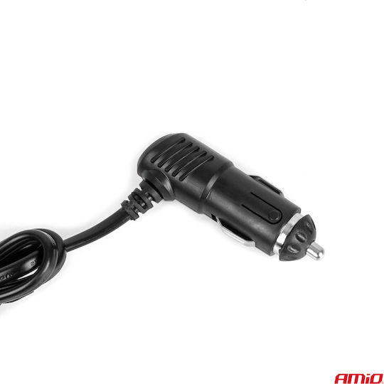 AMiO Car Charger 120W Fast Charging with Ports: 1xUSB 1xType-C 3xLighter Black Color