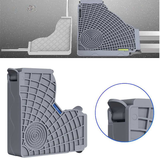 Uncle George 01.05.02-0004 Adjustable Base For Washer/Kitchen/Fridge made of Plastic with Wheels 68x68εκ. 1pcs