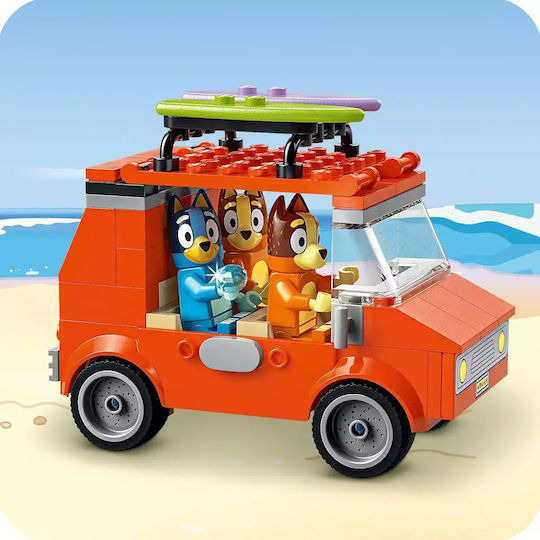 LEGO Building Blocks Bluey's Beach & Family Car Trip for 4+ Years 133 Pieces