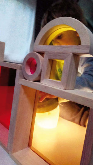 New Selection Base for Building Blocks Wooden Rainbow Blocks Wooden for 1.5+ Years 24 Pieces
