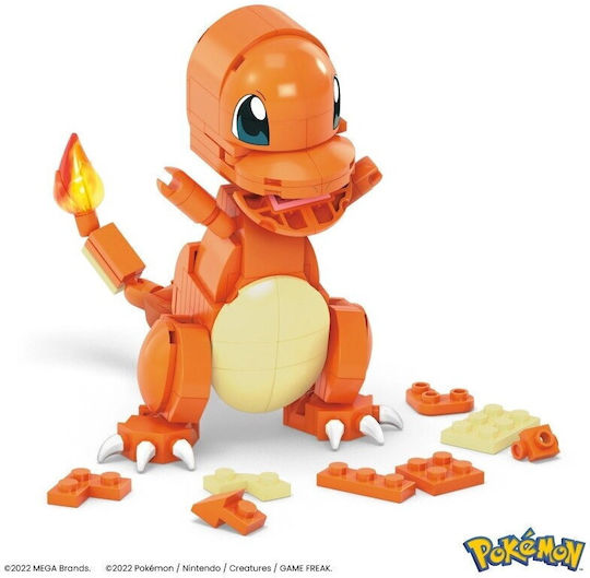 Mega Bloks Building Blocks Pokémon Medium Charmander Glumanda for 7+ Years 180 Pieces
