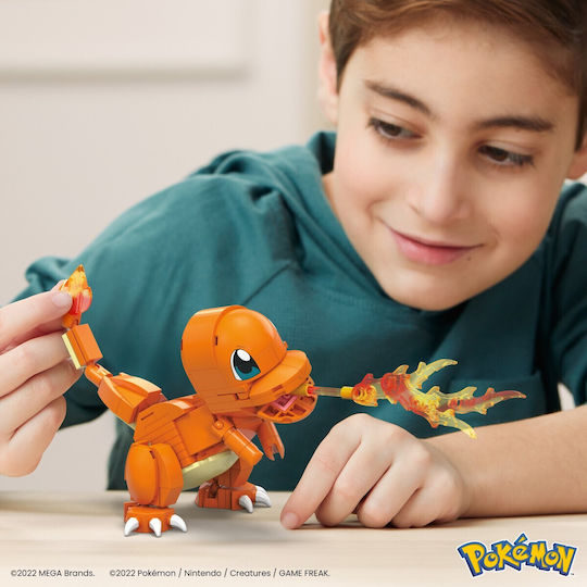 Mega Bloks Building Blocks Pokémon Medium Charmander Glumanda for 7+ Years 180 Pieces