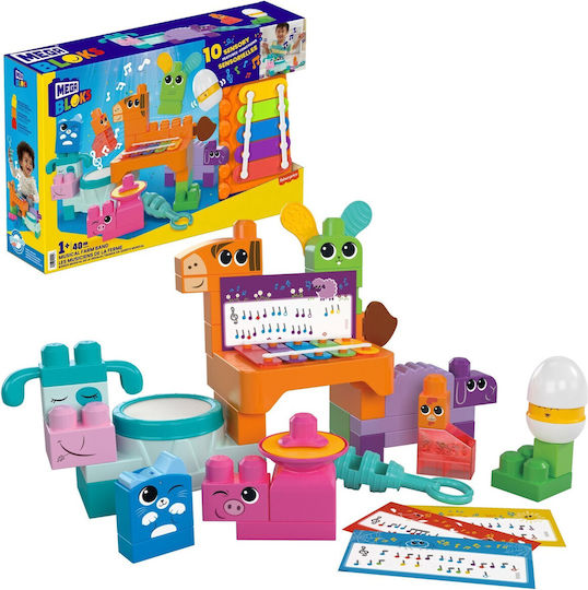 Mega Bloks Cuburi De Construit Musical Farm Band Pentru 1+ Ani 40 Bucăți