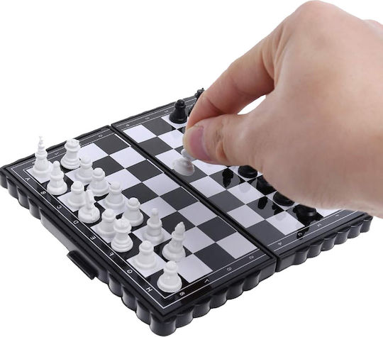 Magnetic Backgammon/Chess Wood 13.5x13.3cm