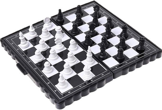 Magnetic Backgammon/Chess Wood 13.5x13.3cm