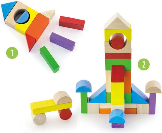 New Classic Toys Cuburi De Construit Colorate Pentru 1.5+ Ani 100 Bucăți
